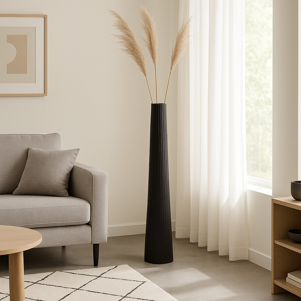 Hazenstone Black Vase 59 (In) - Image 3