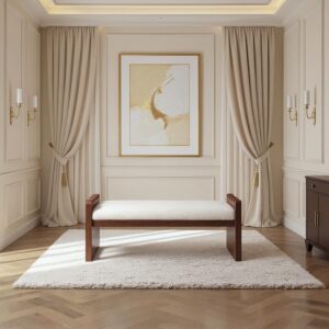 Sonia Velour Fur Fabric Upholstered Bench