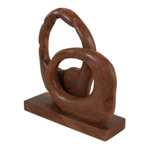 Bondham Abstract Wooden Sculpture 15(In) - Image 2