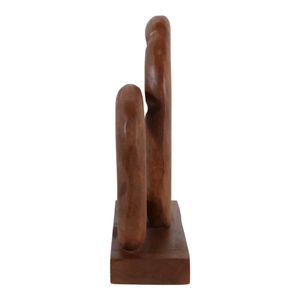 Bondham Abstract Wooden Sculpture 15(In) - Image 4