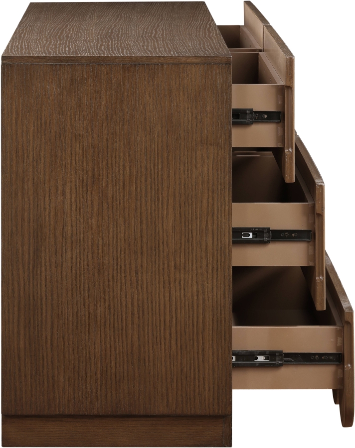 Scallop Oak Veneer Dresser - Image 4