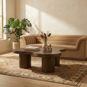 Cove Oak Veneer And Solid Wood Coffee Table