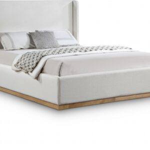 Flynn Linen Textured Fabric Upholstered Bed