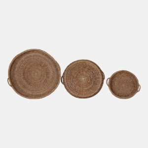Ashcrest Set Of 3 Tan Tray 7 (In)